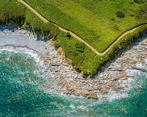 Blick auf die Corniche basque