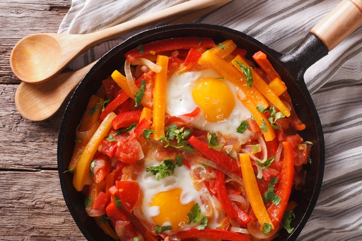 Recept: „Piperade Basque“: een vrolijk gekleurde omelet uit Frans-Baskenland